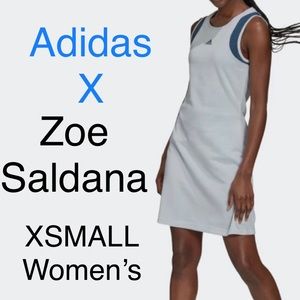 NWOT Adidas X Zoe Saldana Dress -Blue XS Womens Active Dress